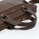 BURBERRY Handtas Leer 2way Bruin Goud Auth BA13168-7