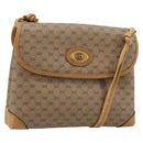 GUCCI Micro GG Supreme Shoulder Bag PVC Beige Gold Auth BA13169-1