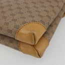 GUCCI Micro GG Supreme Schoudertas PVC Beige Goud Auth BA13169-15