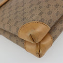 GUCCI Micro GG Supreme Shoulder Bag PVC Beige Gold Auth BA13169-16