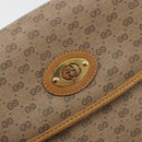 GUCCI Micro GG Supreme Shoulder Bag PVC Beige Gold Auth BA13169-17