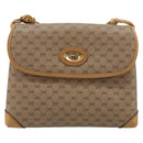 GUCCI Micro GG Supreme Schoudertas PVC Beige Goud Auth BA13169-13