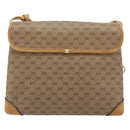 GUCCI Micro GG Supreme Shoulder Bag PVC Beige Gold Auth BA13169-2