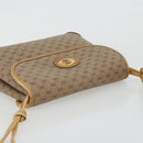 GUCCI Micro GG Supreme Schoudertas PVC Beige Goud Auth BA13169-6