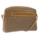 GUCCI Micro GG Supreme Shoulder Bag PVC Beige Gold 007 113 0014 Auth BA1317-1