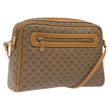 GUCCI Micro GG Supreme Shoulder Bag PVC Beige Gold 007 113 0014 Auth BA1317