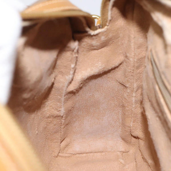 GUCCI Micro GG Supreme Shoulder Bag PVC Beige Gold 007 113 0014 Auth BA1317