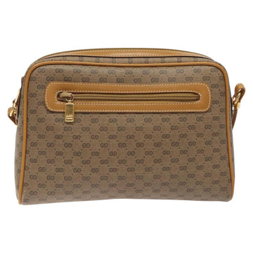 GUCCI Micro GG Supreme Shoulder Bag PVC Beige Gold 007 113 0014 Auth BA1317 - 0