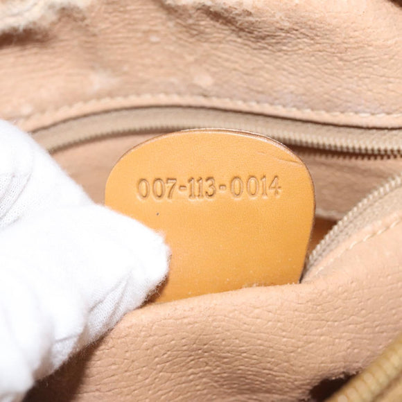 GUCCI Micro GG Supreme Shoulder Bag PVC Beige Gold 007 113 0014 Auth BA1317