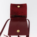 Salvatore Ferragamo Umhängetasche Wildleder Rot Gold Original BA13170A-14