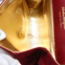 Salvatore Ferragamo Umhängetasche Wildleder Rot Gold Original BA13170A-16