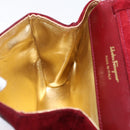 Salvatore Ferragamo Umhängetasche Wildleder Rot Gold Original BA13170A-17