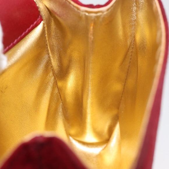 Salvatore Ferragamo Umhängetasche Wildleder Rot Gold Original BA13170A