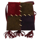 Salvatore Ferragamo Umhängetasche Wildleder Rot Gold Original BA13170A-2