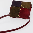 Salvatore Ferragamo Umhängetasche Wildleder Rot Gold Original BA13170A-6