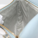 Jimmy Choo Clutch Bag Leder Hellblau Gold Auth BA13172-19