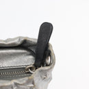 Jimmy Choo Handtasche Leder Hellblau Silber Auth BA13173-10