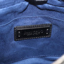 Jimmy Choo Handtasche Leder Hellblau Silber Auth BA13173-18