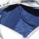 Jimmy Choo Handtasche Leder Hellblau Silber Auth BA13173-19