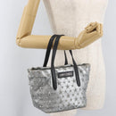 Jimmy Choo Handtasche Leder Hellblau Silber Auth BA13173-22