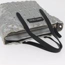 Jimmy Choo Handtasche Leder Hellblau Silber Auth BA13173-6