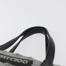 Jimmy Choo Hand Bag Leather Light Blue Silver Auth BA13173-8