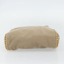 Stella MacCartney Chain Falabella Bag polyester 2way Beige Gold Auth BA13174A-5