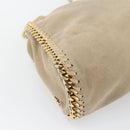 Stella MacCartney Chain Falabella Bag polyester 2way Beige Gold Auth BA13174A-16