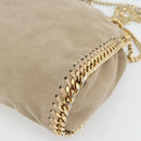 Stella MacCartney Chain Falabella Bag polyester 2way Beige Gold Auth BA13174A-17