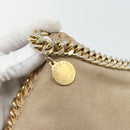 Stella MacCartney Chain Falabella Bag polyester 2way Beige Gold Auth BA13174A-10