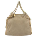 Stella MacCartney Chain Falabella Bag polyester 2way Beige Gold Auth BA13174A-13