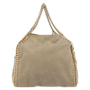 Stella MacCartney Chain Falabella Bag polyester 2way Beige Gold Auth BA13174A-2