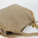 Stella MacCartney Chain Falabella Bag polyester 2way Beige Gold Auth BA13174A-6