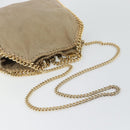 Stella MacCartney Chain Falabella Bag polyester 2way Beige Gold Auth BA13174A-8
