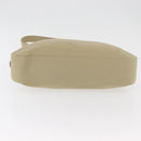 Salvatore Ferragamo Gancini Shoulder Bag Canvas Beige Silver Auth BA13175-10