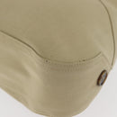 Salvatore Ferragamo Gancini Shoulder Bag Canvas Beige Silver Auth BA13175-14