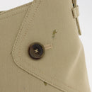 Salvatore Ferragamo Gancini Shoulder Bag Canvas Beige Silver Auth BA13175-16