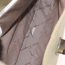 Salvatore Ferragamo Gancini Shoulder Bag Canvas Beige Silver Auth BA13175-22