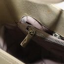 Salvatore Ferragamo Gancini Shoulder Bag Canvas Beige Silver Auth BA13175-25