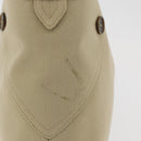 Salvatore Ferragamo Gancini Shoulder Bag Canvas Beige Silver Auth BA13175-6