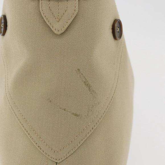 Salvatore Ferragamo Gancini Shoulder Bag Canvas Beige Silver Auth BA13175