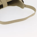 Salvatore Ferragamo Gancini Shoulder Bag Canvas Beige Silver Auth BA13175-8