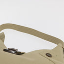 Salvatore Ferragamo Gancini Shoulder Bag Canvas Beige Silver Auth BA13175-9