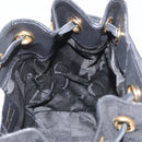 Salvatore Ferragamo Vala Chain Backpack Canvas Black Gold Auth BA13178-16