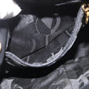 Salvatore Ferragamo Vala Chain Backpack Canvas Black Gold Auth BA13178-19