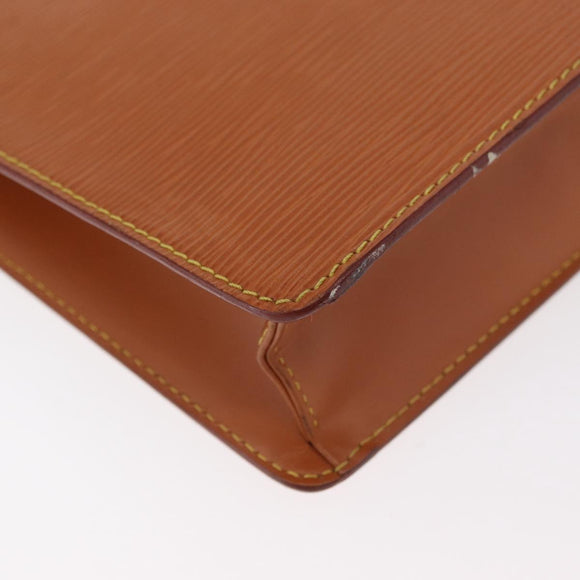 LOUIS VUITTON Epi Pochette Homme Clutch Bag Brown Zipangu M52528 Auth BA13179