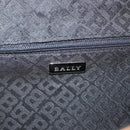 BALLY Chain Shoulder Bag Leather Beige Silver Auth BA13180-18