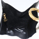 Salvatore Ferragamo Gancini Ketten-Schultertasche Leder Weiß Gold Auth BA13182-19