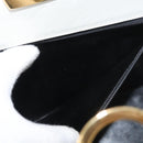 Salvatore Ferragamo Gancini Ketten-Schultertasche Leder Weiß Gold Auth BA13182-11