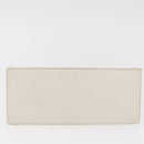 Salvatore Ferragamo Gancini Ketten-Schultertasche Leder Weiß Gold Auth BA13182-5